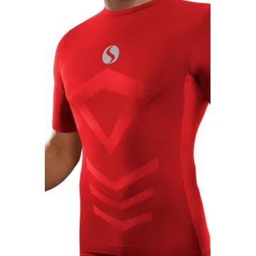 Koszulka męska Thermo Active CL39 krótki rękaw czerwona