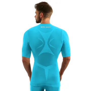 Koszulka męska Thermo Active CL39 krótki rękaw niebieska