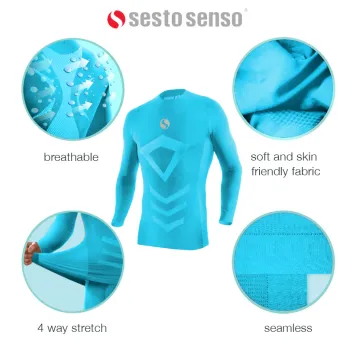 Koszulka męska Thermo Active CL39 krótki rękaw niebieska