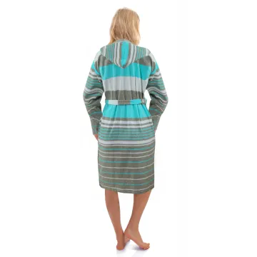 Szlafrok damski z kapturem EWA mięta