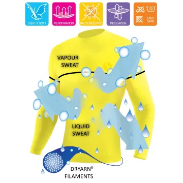 Koszulka męska Thermo Active Dryarn CL33 krótki rękaw żółta