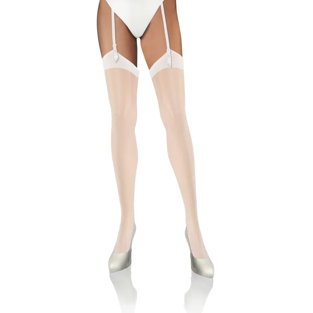 Pończochy 20 DEN do paska PDP01 Białe