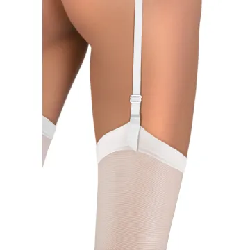 Pończochy 20 DEN do paska PDP01 Białe