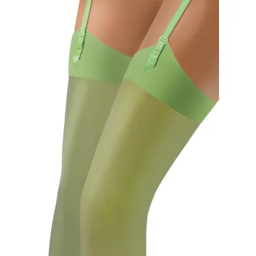 Pończochy 20 DEN do paska ze szwem PDP02 Zielone