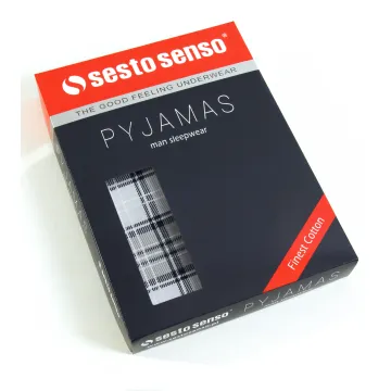 Piżama męska długa dres 2576/43 kratka grafit