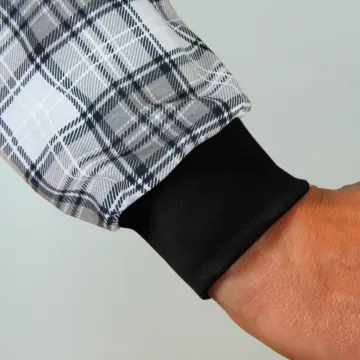 Piżama męska długa dres 2576/43 kratka grafit