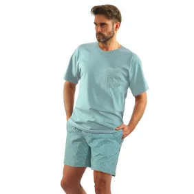 Piżama męska Krótka 2693/02 mięta