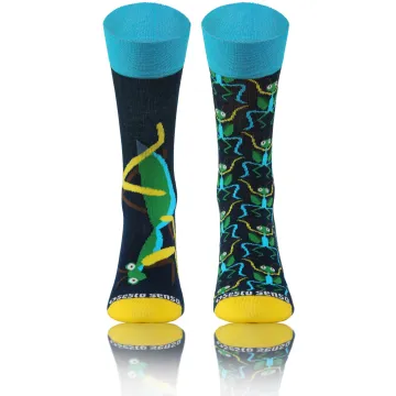 Wesołe skarpety dwie różne bawełniane wzór Modliszka