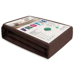 Prześcieradło FROTTE z gumką brązowe