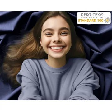 Prześcieradło FROTTE z gumką granatowe