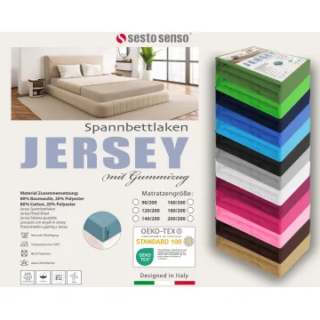 Prześcieradło JERSEY z gumką szare