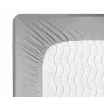 Prześcieradło JERSEY z gumką szare