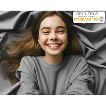 Prześcieradło JERSEY z gumką szare