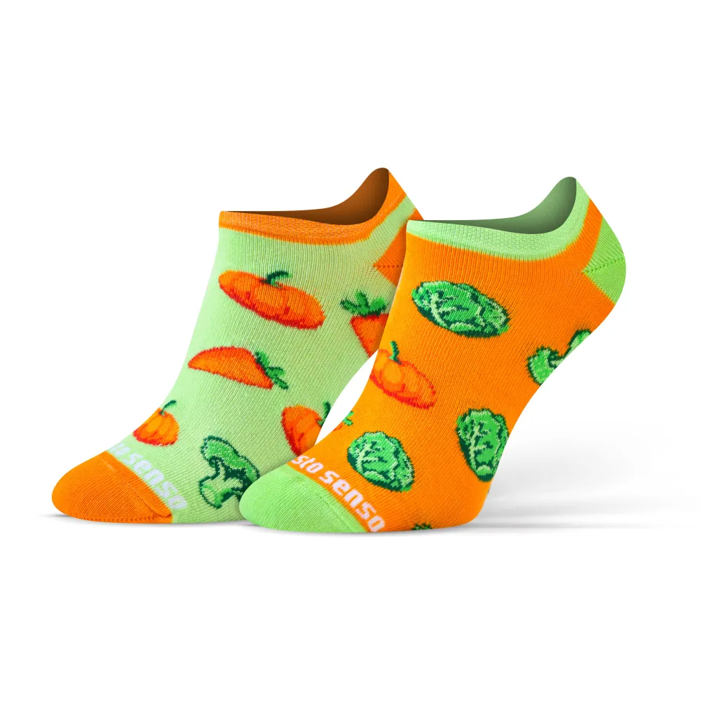 Skarpety stopki dwie różne bawełniane Warzywa