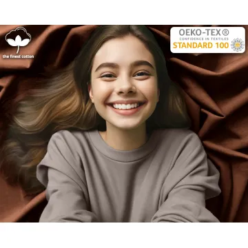 Prześcieradło FROTTE z gumką brązowe