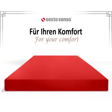 Prześcieradło FROTTE z gumką czerwone