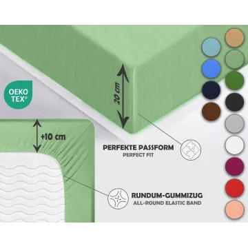 Prześcieradło JERSEY z gumką jasna zieleń