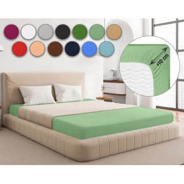 Prześcieradło JERSEY z gumką jasna zieleń