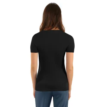 Koszulka damska bawełniana krótki rękaw SS2000 czarna