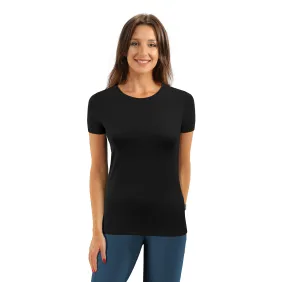 Koszulka damska bawełniana krótki rękaw SS2000 czarna