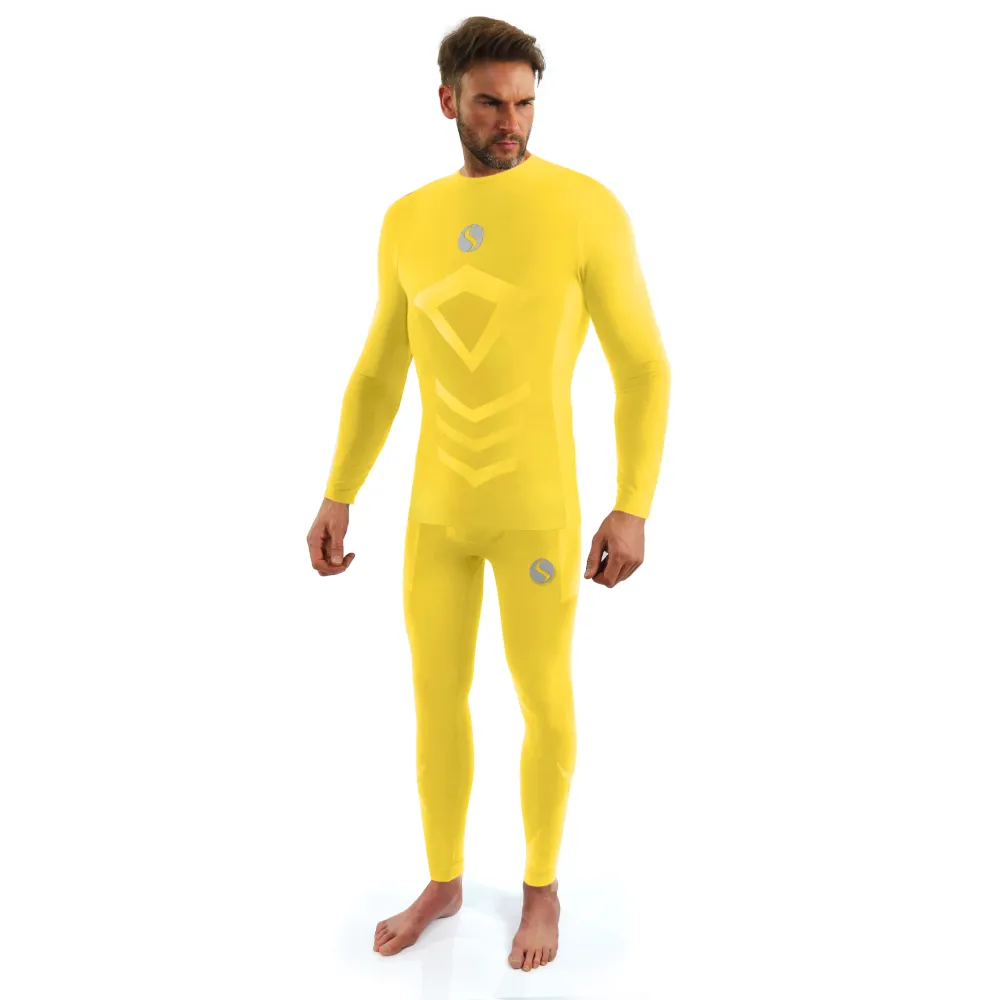 Sesto Senso Komplet Thermo męski długi CL40, CL42 Żółty