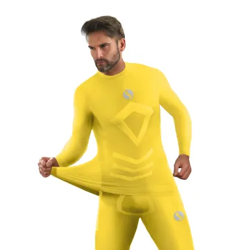 Sesto Senso Komplet Thermo męski długi CL40, CL42 Żółty