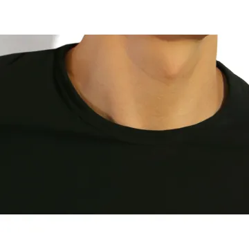 Podkoszulka męska wzór 112 bawełniana krótki rękaw Czarny