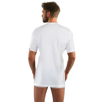 Podkoszulka męska wzór 112 bawełniana krótki rękaw Biały