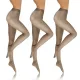 3-PAK Rajstopy damskie CARAIBI 8 DEN cienkie bezmajtkowe Aluminium