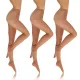 3-PAK Rajstopy damskie CARAIBI 8 DEN cienkie bezmajtkowe Brązowe