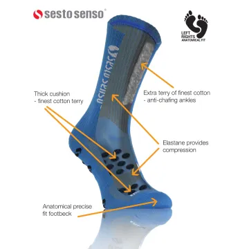 3-PAK Skarpety Sportowe Uniwersalne SPORT SOCKS SKB02 Niebieskie