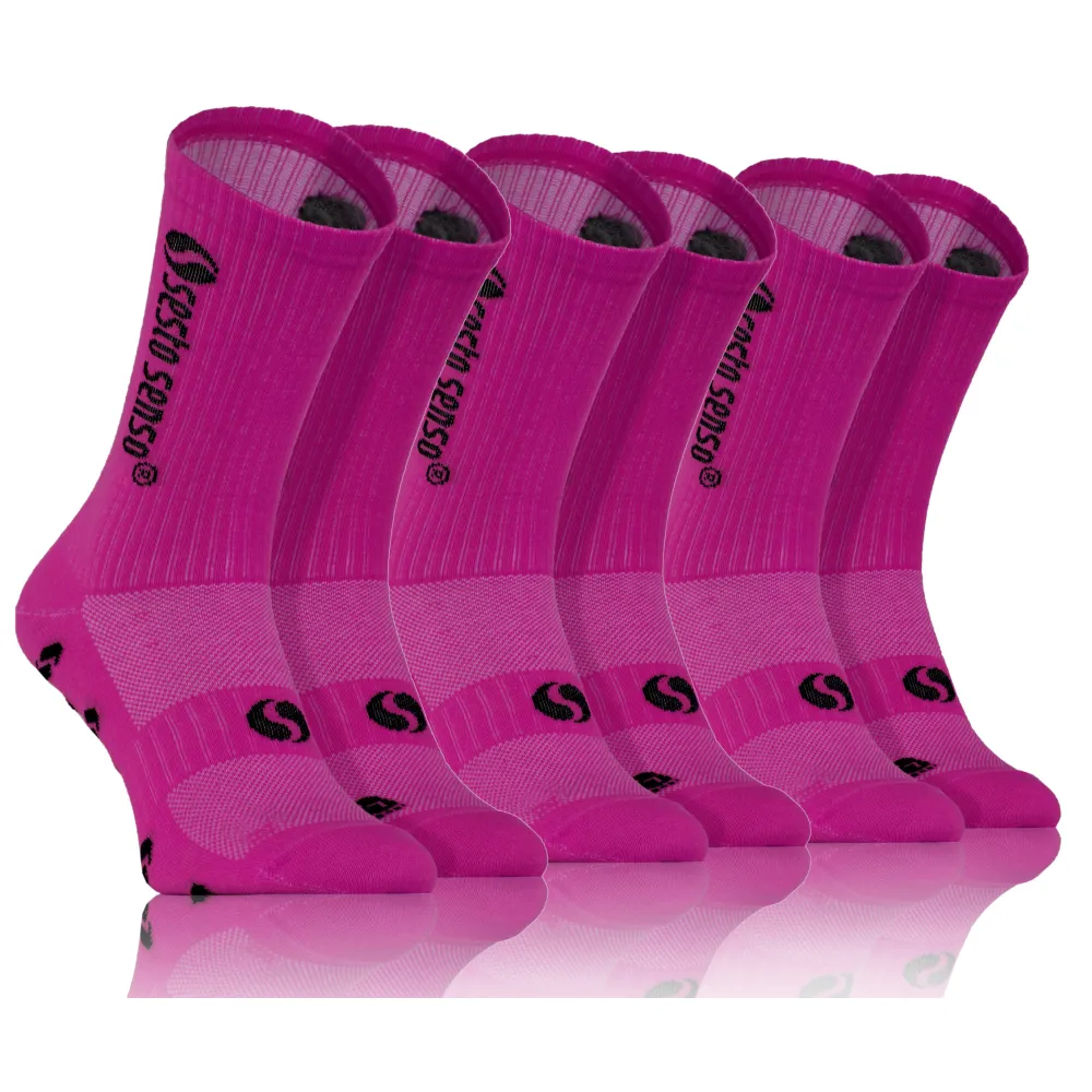 3-PAK Skarpety Sportowe Uniwersalne SPORT SOCKS SKB02 Różowe