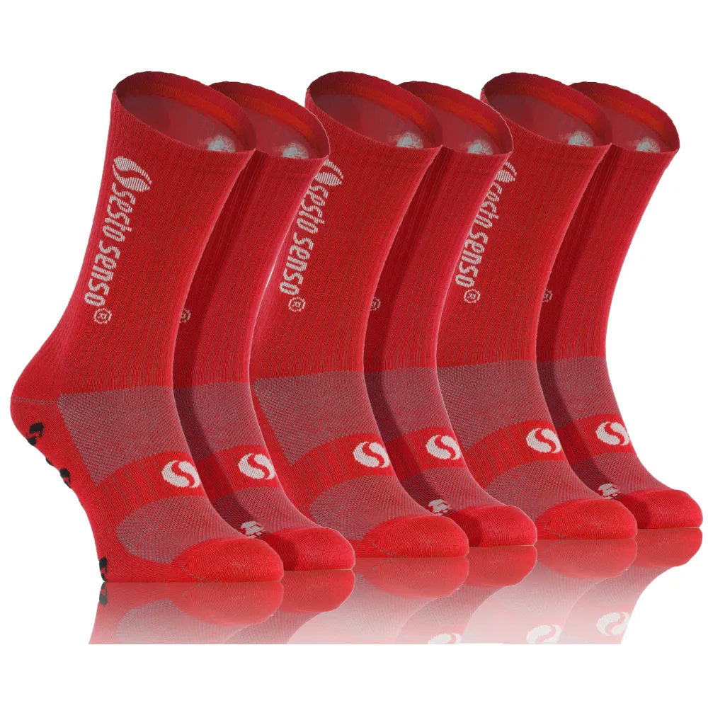 3-PAK Skarpety Sportowe Uniwersalne SPORT SOCKS SKB02 Czerwone