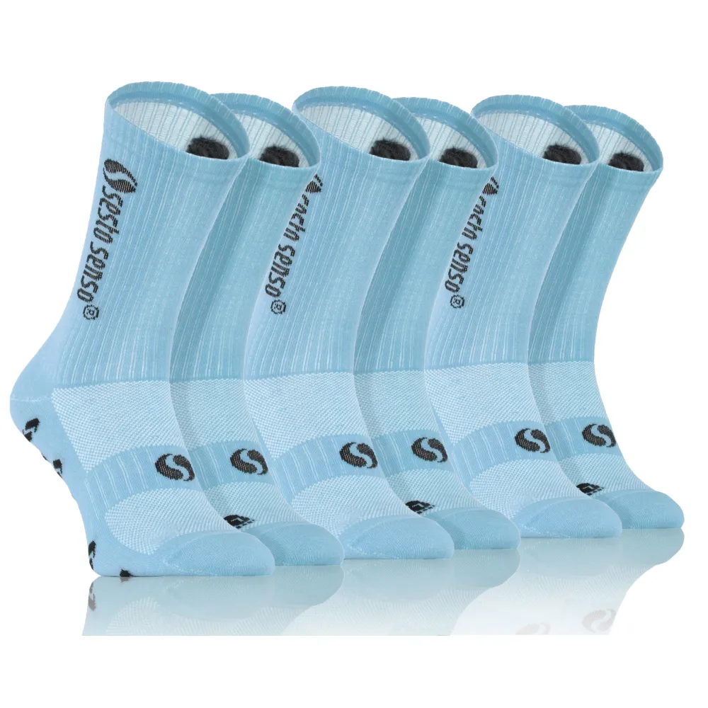 3-PAK Skarpety Sportowe Uniwersalne SPORT SOCKS SKB02 Błękitne