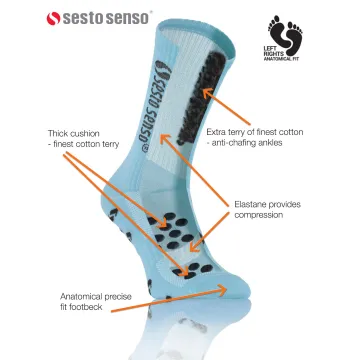 3-PAK Skarpety Sportowe Uniwersalne SPORT SOCKS SKB02 Błękitne