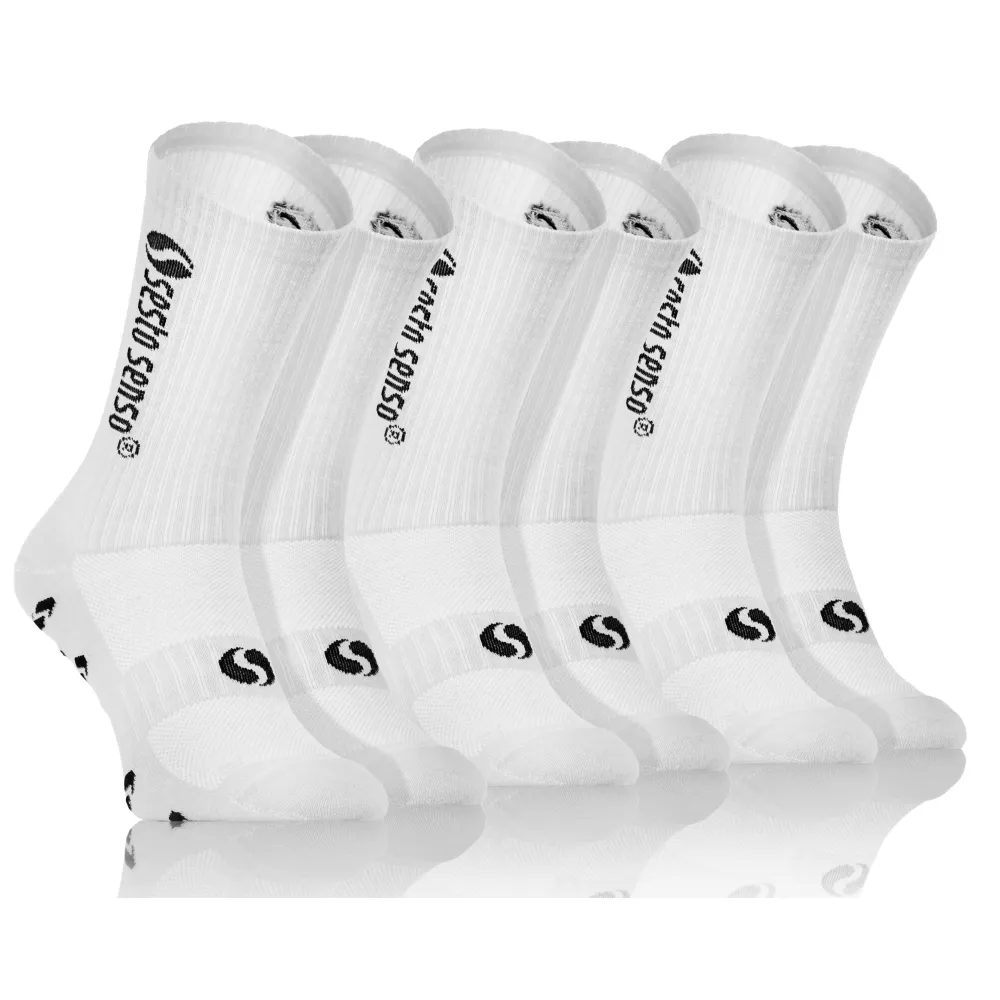 3-PAK Skarpety Sportowe Uniwersalne SPORT SOCKS SKB02 Białe