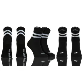 3-PAK Skarpety sportowe frotte krótkie SKB03 bawełniane Czarne