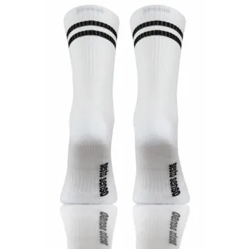 3-PAK Skarpety sportowe frotte długie SKB04 bawełniane Białe