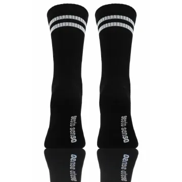3-PAK Skarpety sportowe frotte długie SKB04 bawełniane Czarne
