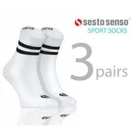 3-PAK Skarpety sportowe krótkie SKB05 bawełniane Białe