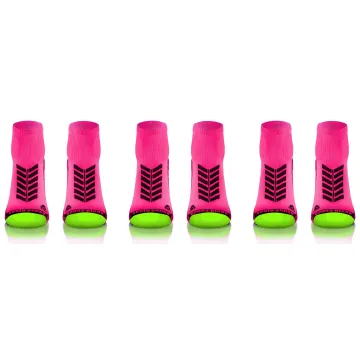 3-PAK Skarpety Sportowe Uniwersalne Różowe