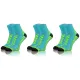 3-PAK Skarpety Sportowe Uniwersalne Turkusowe