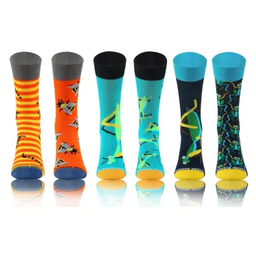 3-PAK Wesołe skarpety bawełniane wzór owady mix