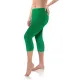 Legginsy damskie sportowe wiskoza kryjące długość 3/4 Zielony