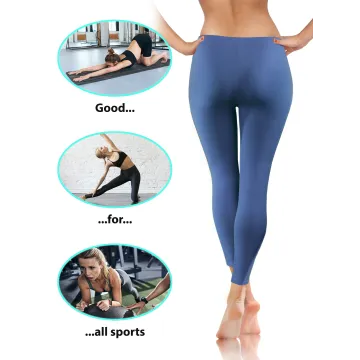 Legginsy damskie sportowe wiskoza kryjące długie jeans