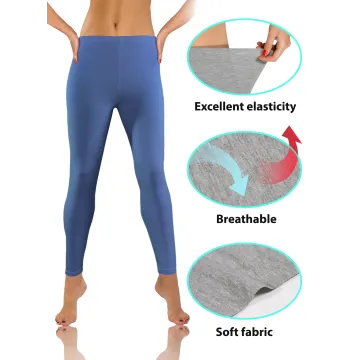 Legginsy damskie sportowe wiskoza kryjące długie jeans