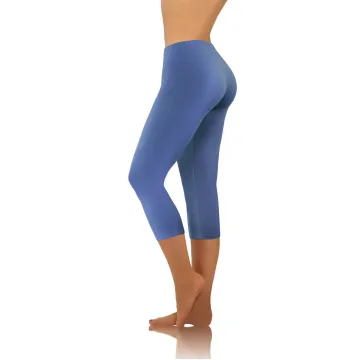 Legginsy damskie sportowe wiskoza kryjące długość 3/4 Jeans