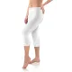 Legginsy damskie sportowe wiskoza kryjące długość 3/4 Biały
