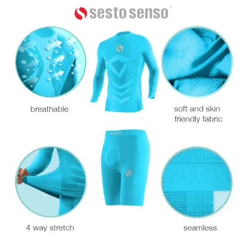 Sesto Senso Komplet Thermo męski krótko-krótki CL39, CL41 Niebieski