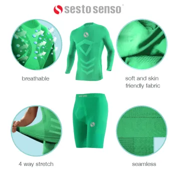 Sesto Senso Komplet Thermo męski krótko-krótki CL39, CL41 Zielony
